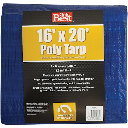 All-Source 16 ft x 20 ft Tarp, Blue 767897